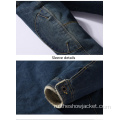 OEM пользовательский мужской флис синий джинсовая куртка вышивка